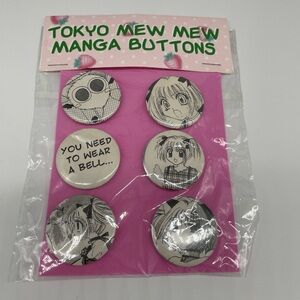 New Tokyo Mew Mew Manga Anime Button Pins